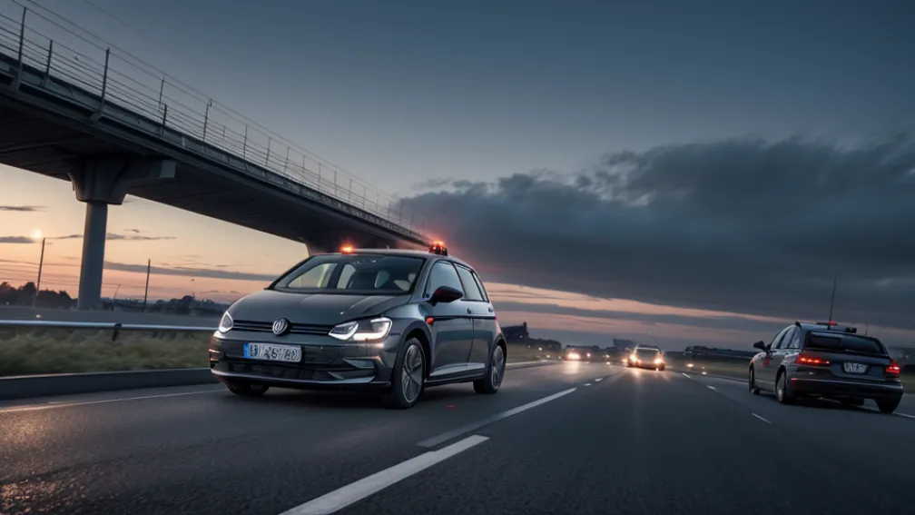 Гонитва з поліцією в Німеччині: З VW Golf викинули наркотики, водій та пасажир втекли