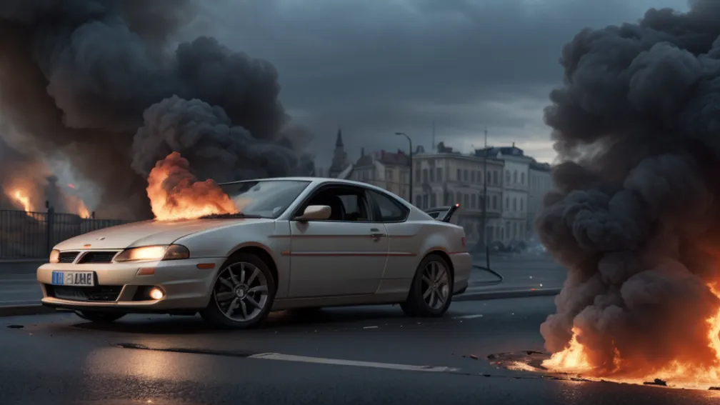 У Німеччині згорів автомобіль Seat Leon: значні збитки
