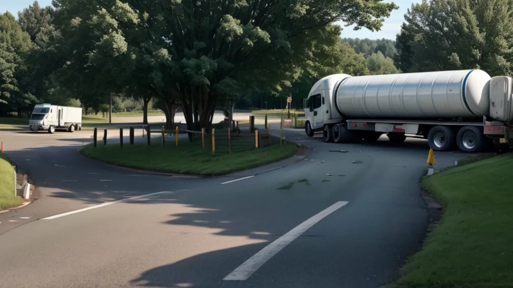 У Німеччині перекинулася цистерна з молоком: 20 тисяч літрів продукту вилилися у двір