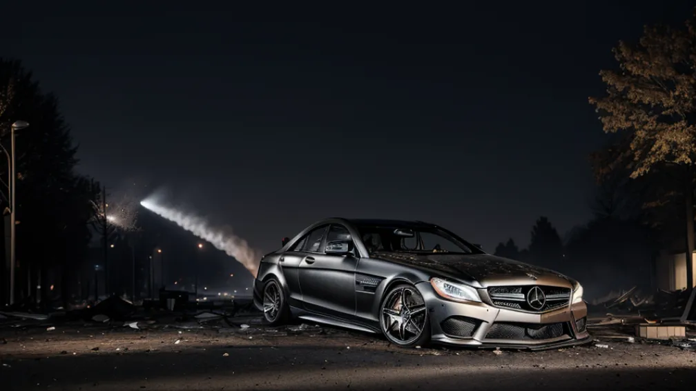 У Гамбурзі вщент згорів елітний Mercedes-AMG за 120 тисяч євро: свідки чули вибухи та бачили підозрілих осіб