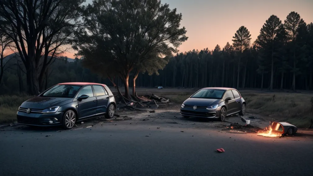 Жахлива ДТП у Німеччині: людина загинула в палаючому VW Golf після зіткнення з деревом