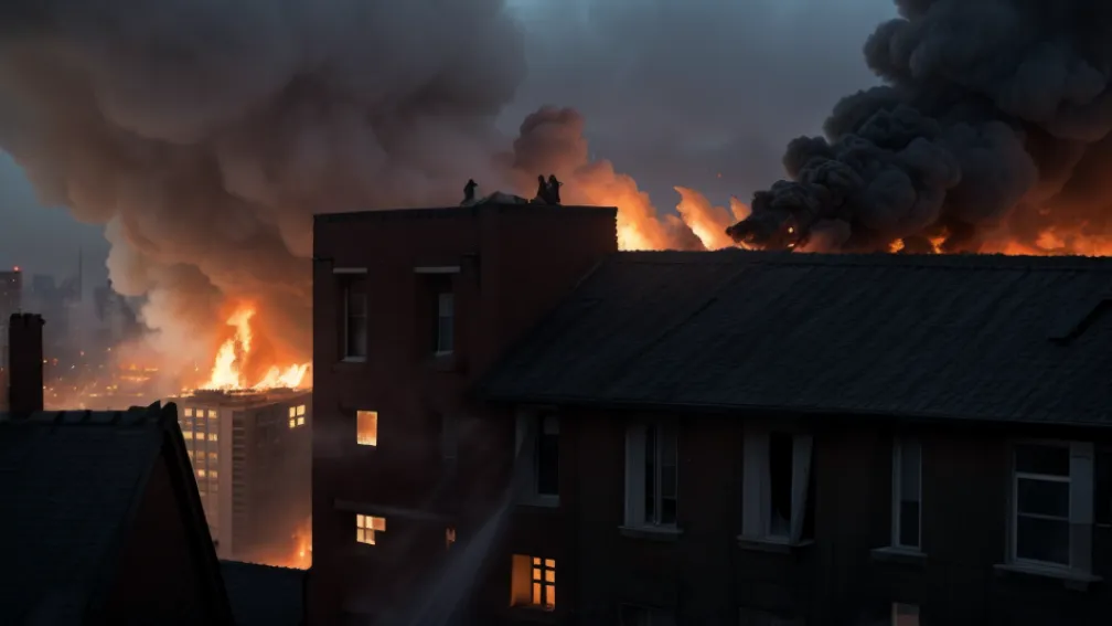 Масштабна пожежа у Любеку: жінка у відчаї вистрибнула з вікна другого поверху, отримавши важкі травми