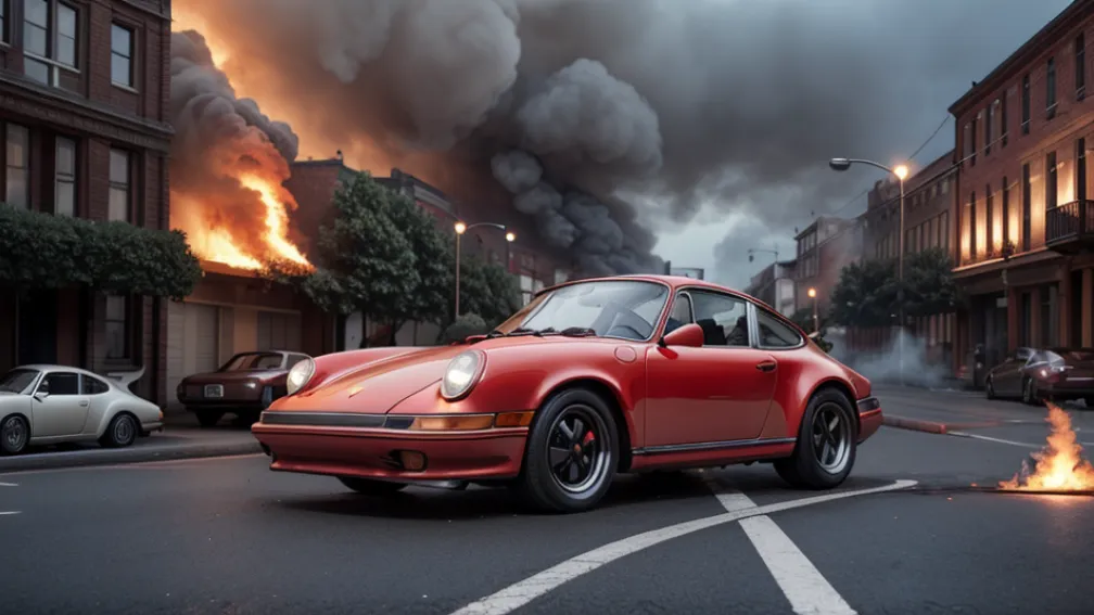 Репер використав палаючий Porsche 911 для зйомки кліпу: скандал у Німеччині