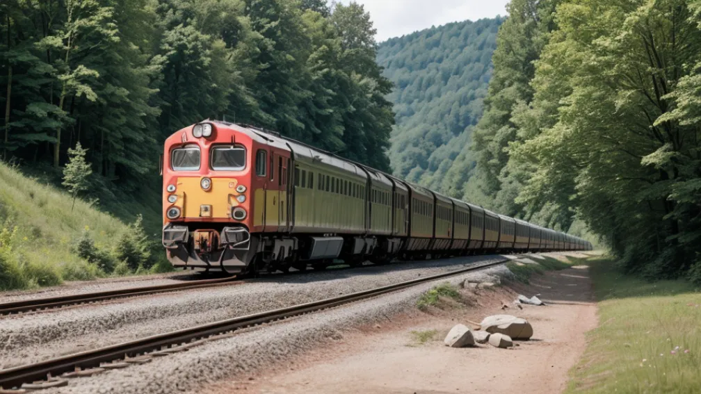 У Німеччині поїзд Intercity загальмував через каміння на коліях