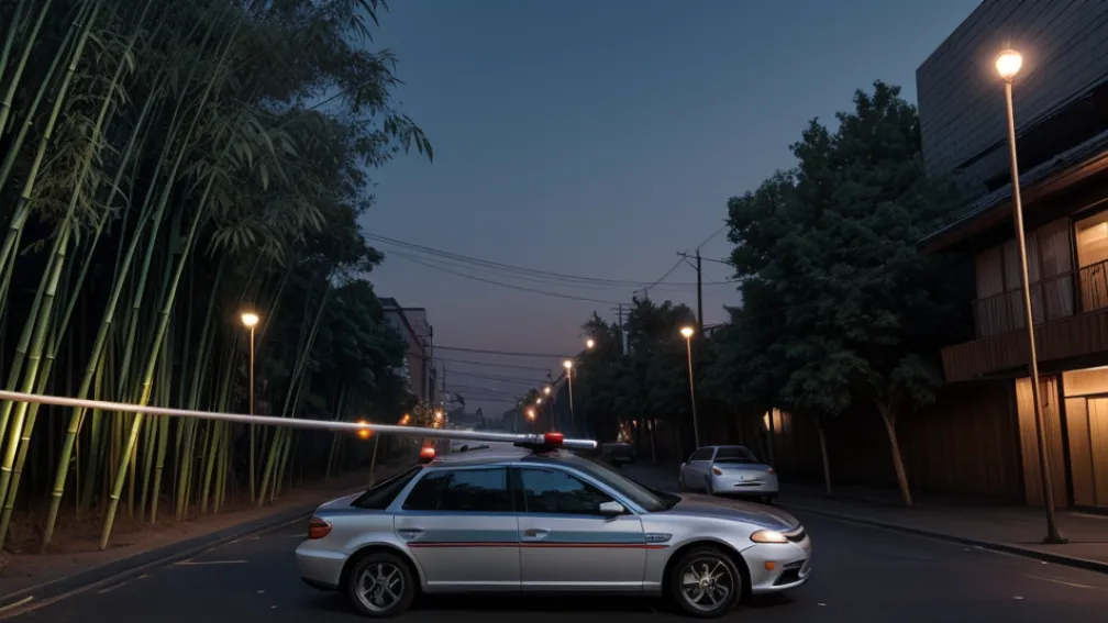 У Мангаймі поліція зупинила авто з чотириметровим бамбуком, що стирчав з люка