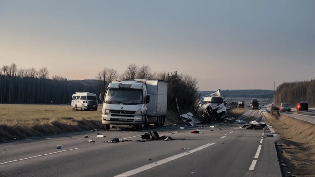 У Німеччині мікроавтобус врізався у вантажівку на трасі А23 і згорів: водій у реанімації