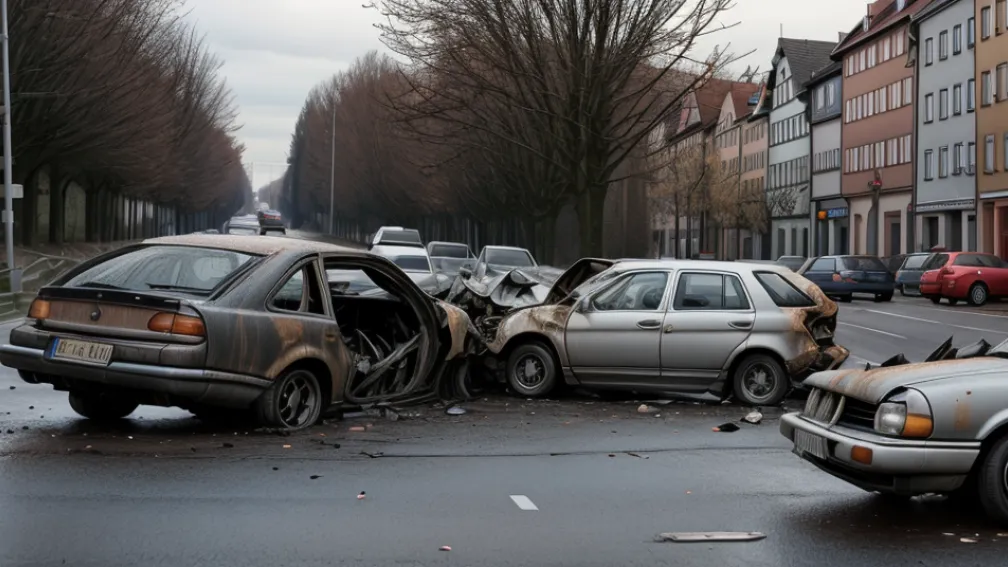 Лобове зіткнення на трасі в Німеччині: двоє водіїв отримали легкі травми через ризикований обгін