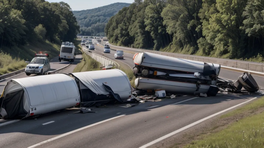 ДТП на трасі A6 у Німеччині: Перекинутий причіп заблокував рух