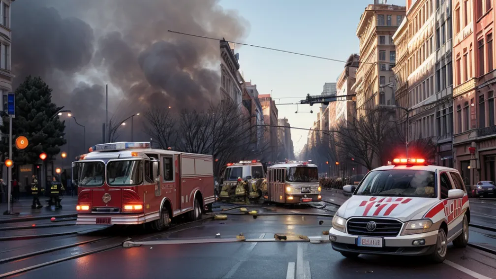 У Німеччині автомобіль протаранив трамвай в Дуйсбурзі: є постраждалі, роботі рятувальників заважали спостерігачі