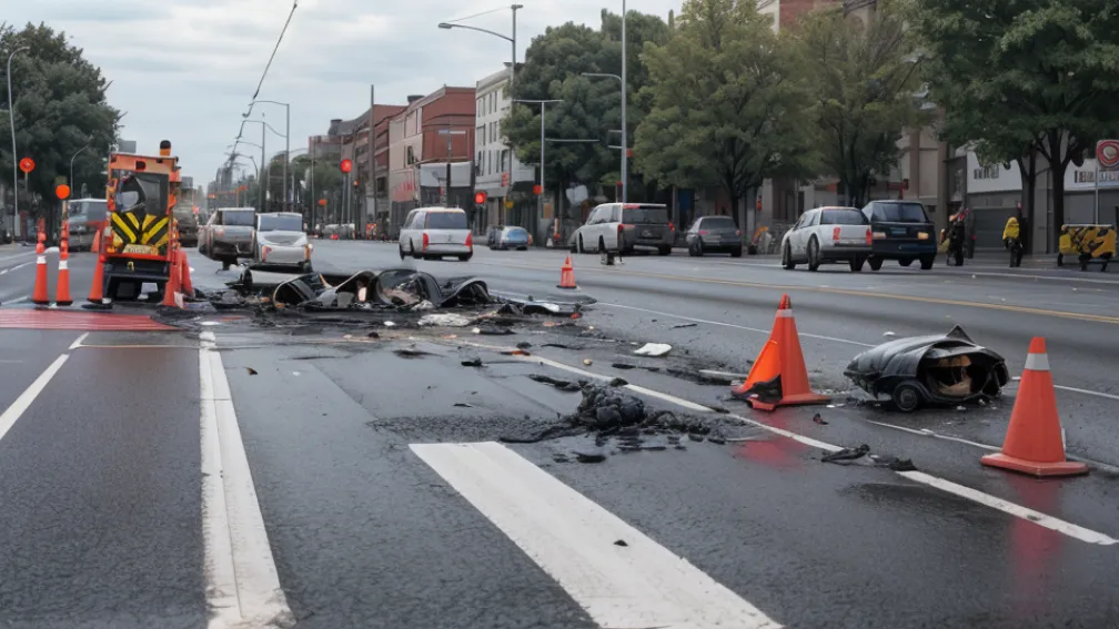 В німецькому Ульмі Opel врізався у розділювач та спричинив розлив нафтопродуктів: тисячі євро збитків