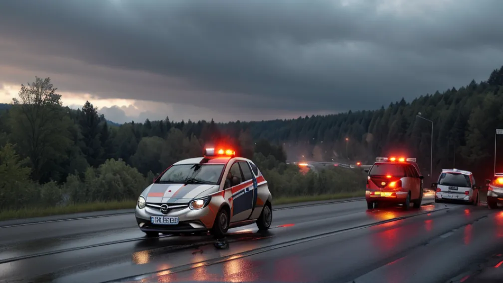 Важка ДТП на автобані А40 у Німеччині: Opel перекинувся, є тяжкопоранені. Є підозра на алкоголь