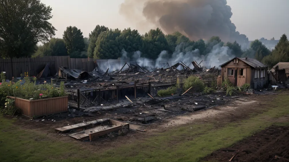 У Хемніці після пожежі в садовому будиночку знайшли тіло