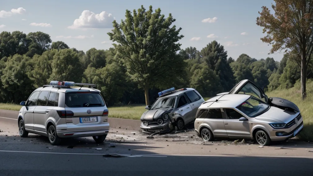 Автомобіль «пролетів» 50 метрів у повітрі в Німеччині: водій дивом вижив