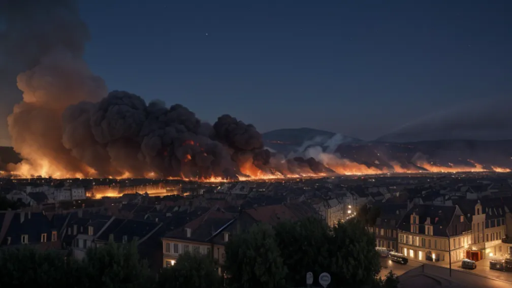 Пожежа у Німеччині: У старому місті Віллінген-Швеннінгена горять щонайменше п'ять будинків