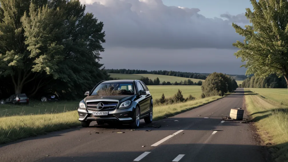 ДТП у Німеччині: Mercedes перекинувся в окрузі Земмерда, водій отримав важкі травми
