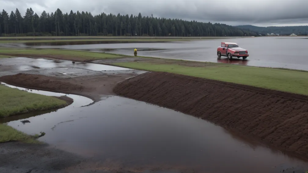 У Німеччині після негоди автомобіль знайшли у водоймі: підняли пожежну тривогу