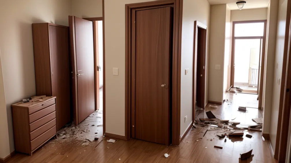 У німецькій Гері п'яний чоловік сплутав квартиру і пошкодив двері