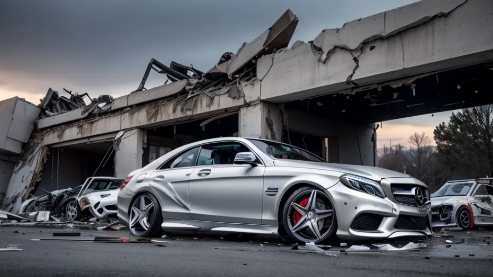 П'яний водій на Mercedes AMG розтрощив АЗС: збитки на 250 тисяч євро