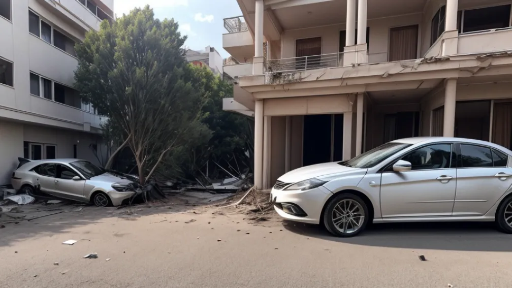 У німецькому Бохумі п'яна водійка врізалася в балкон після тарану кількох авто