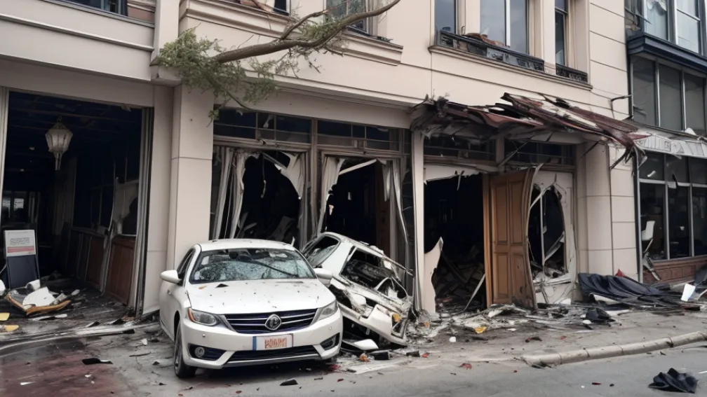 Помста клієнта: чоловік в'їхав на авто в ресторан після того, як його вигнали