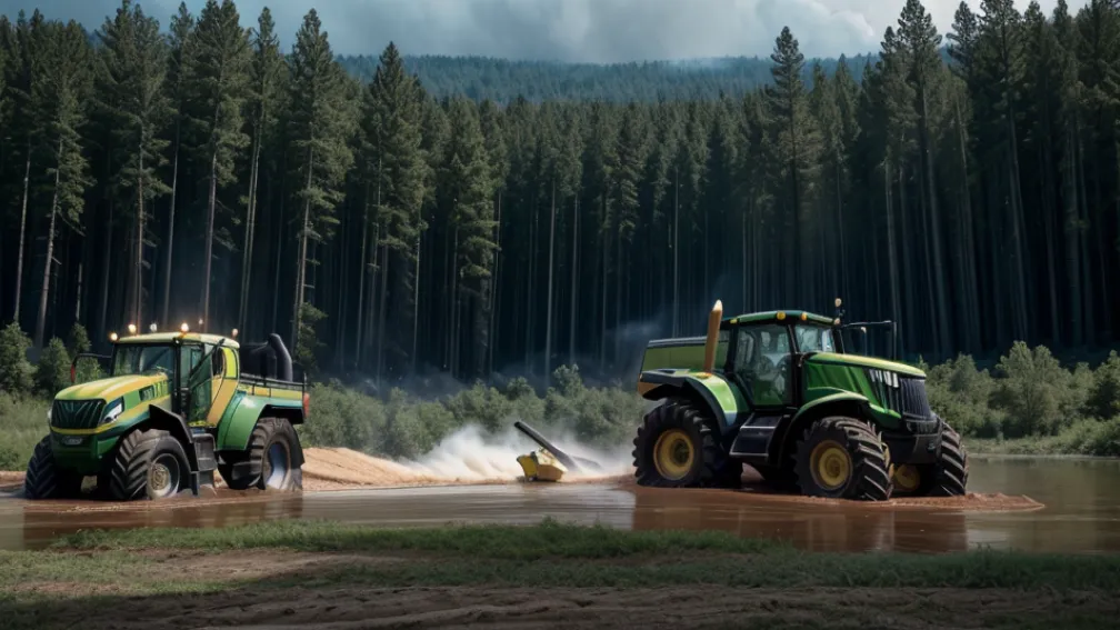 Потужний John Deere на службі порятунку: цей трактор гасить пожежі та бореться з повенями в Німеччині