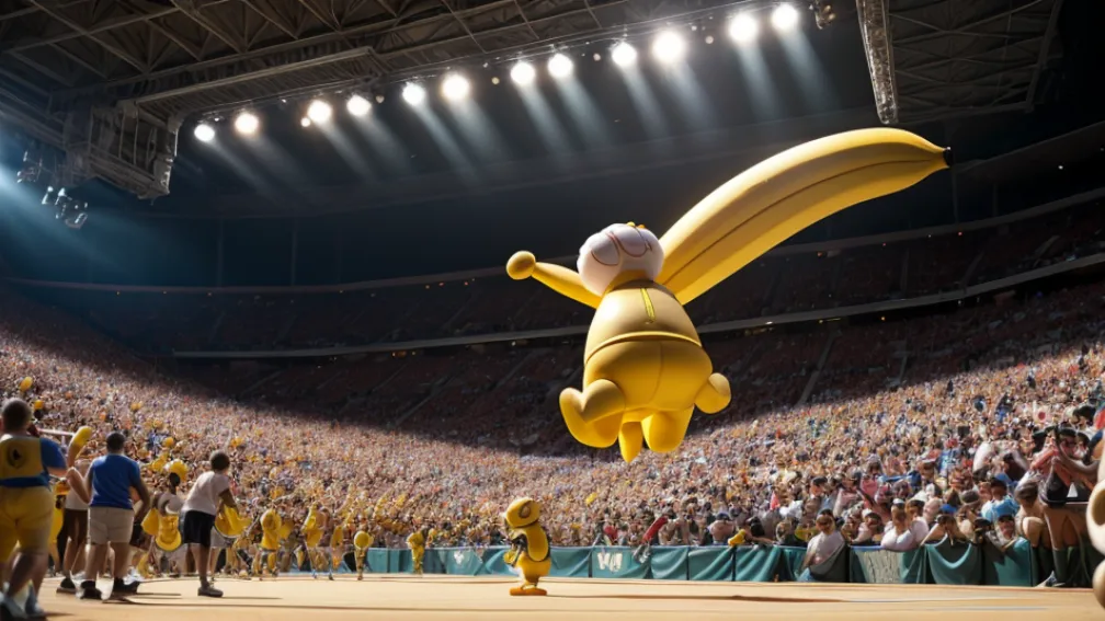 Курйоз на матчі НФЛ: Маскот-банан кинув дитину на підлогу під час шоу