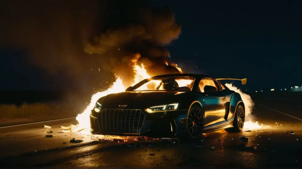 Російський криптомільйонер згорів у Lamborghini в Москві після 586 штрафів