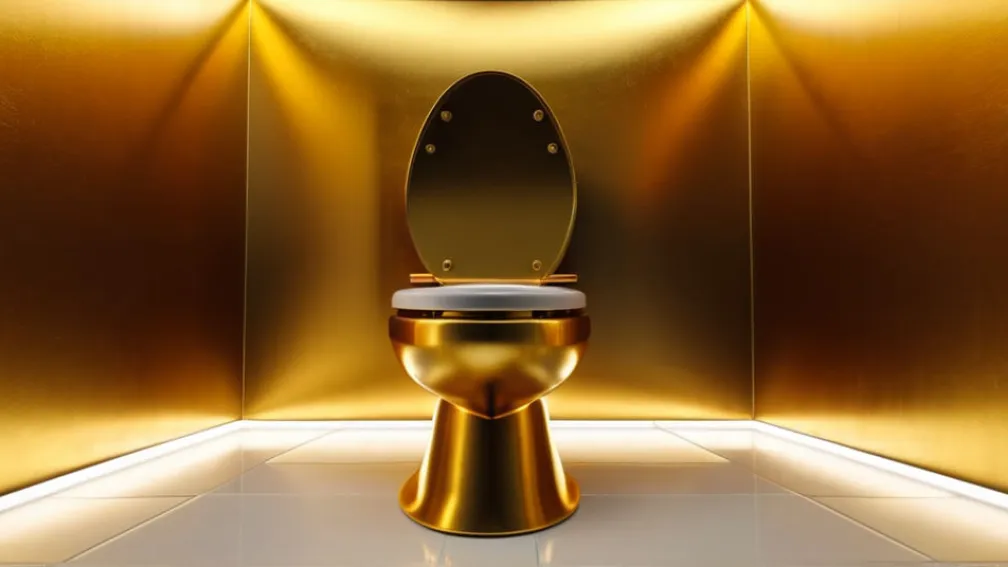 Золотий унітаз Мауріціо Каттелана виставлять на аукціон у Нью-Йорку за мільйони доларів