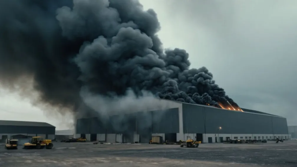 Велика пожежа у Шпрее-Нейсе: горить склад, двоє постраждалих