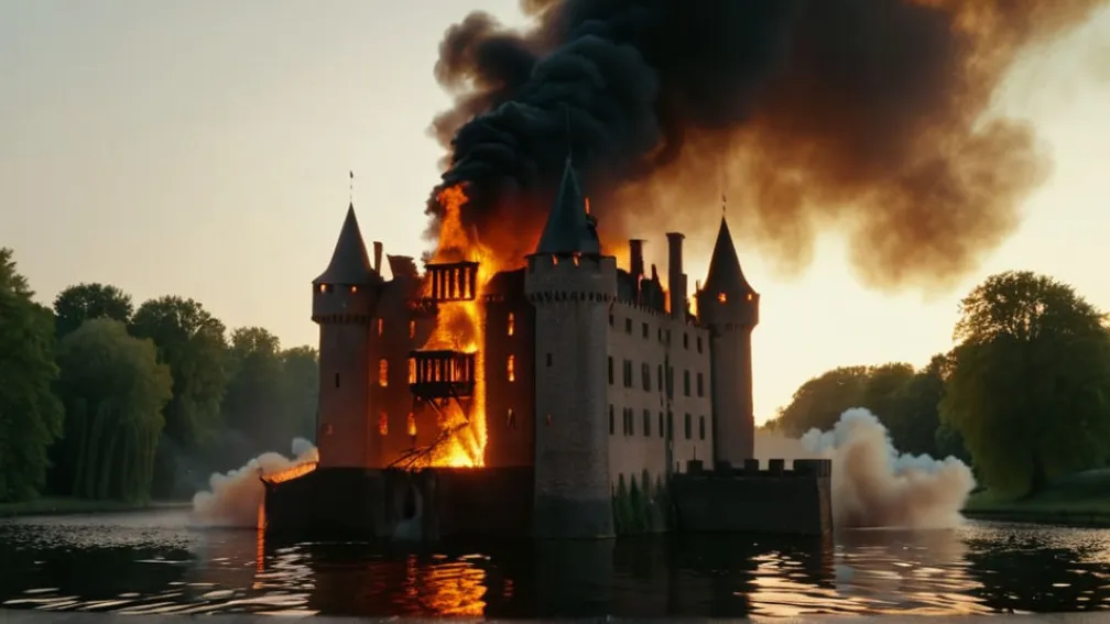 Історичний замок Гарденберг у вогні: пожежники борються за порятунок пам'ятки XIV століття