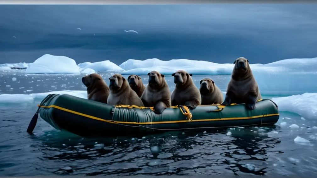 Тисячі моржів оточили човен біля острова Ратманова: Вражаюче відео