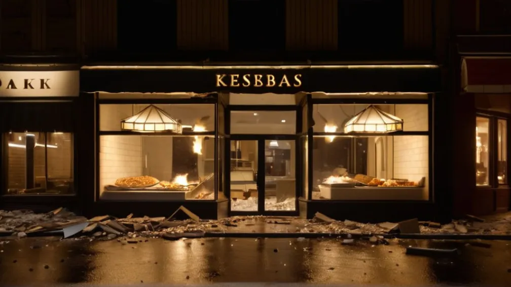 Руйнування в центрі Фюрта: Чоловік на навантажувачі врізався у ювелірний магазин та закусочну