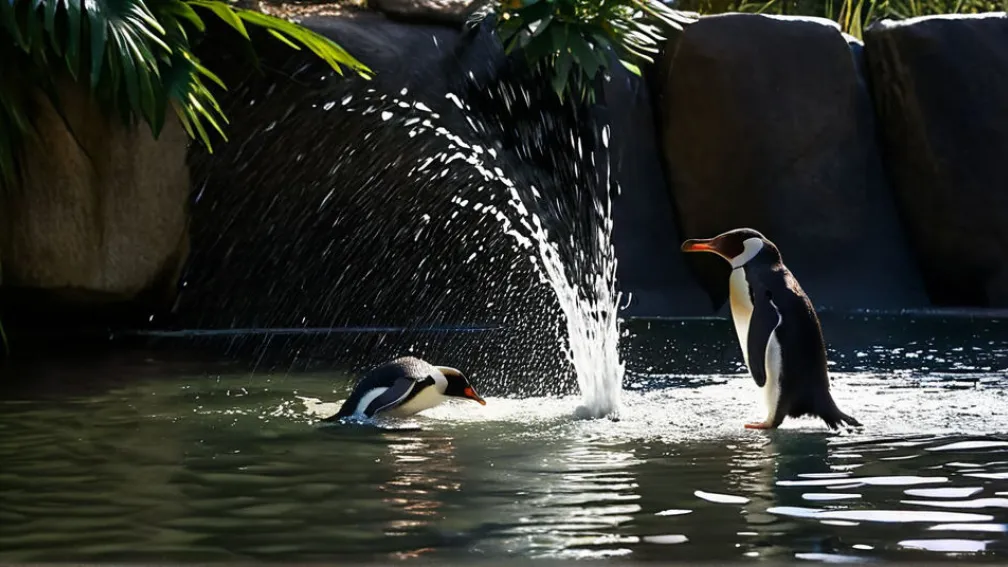 Комік Рассел Бренд провів незвичайне хрещення у вольєрі для пінгвінів