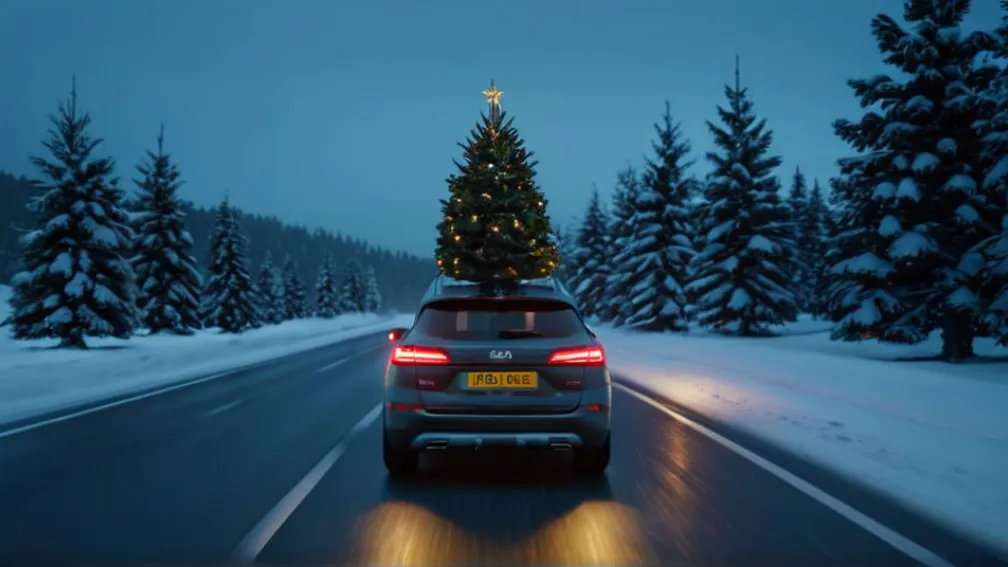 Як безпечно перевезти новорічну ялинку автомобілем: поради для водіїв