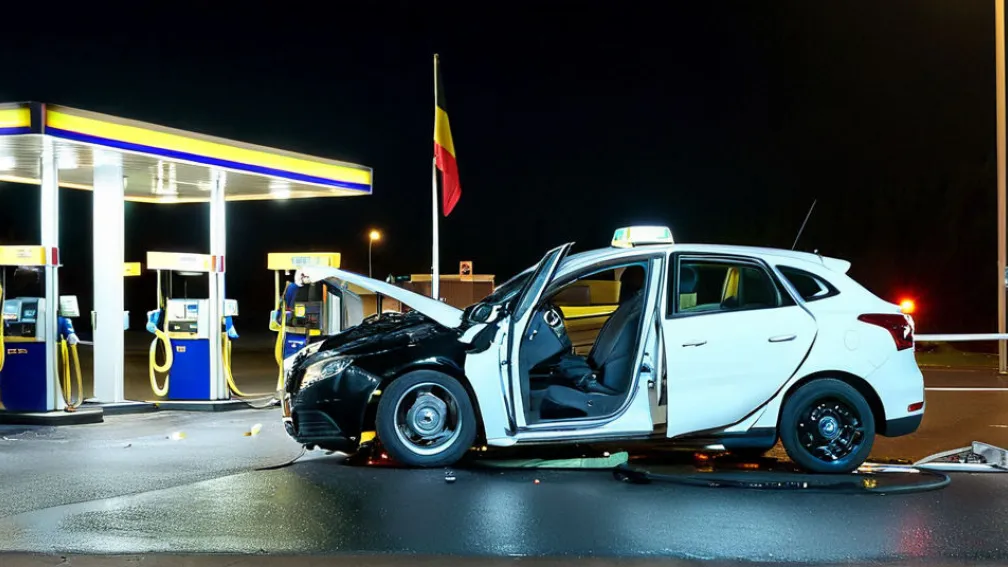 Мікроавтобус знищив бензоколонку в Келі, Німеччина