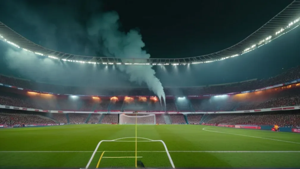 Воротар "Нюрнберга" роздратований: матч перервано на 20 хвилин через дим від фанатських фаєрів