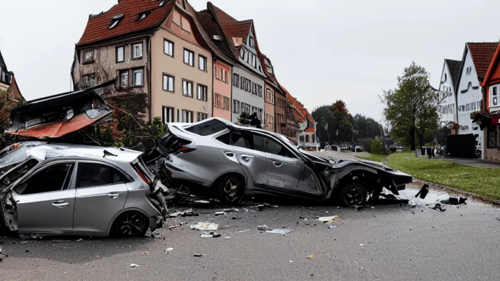 ДТП в Ерфурті: Жінка на Opel врізалася в припарковані авто