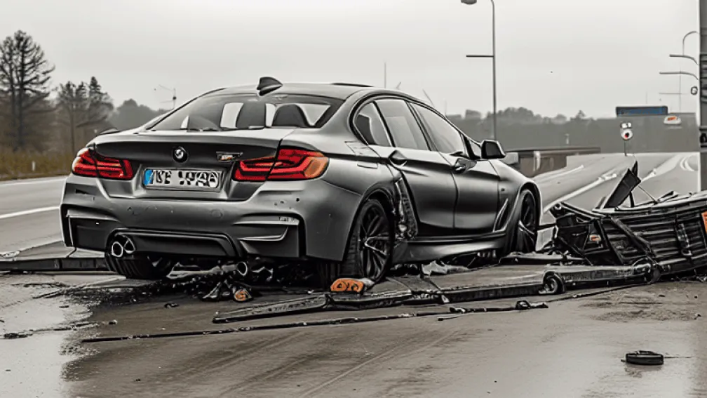 ДТП на B70: Жінка на BMW наїхала на драбину