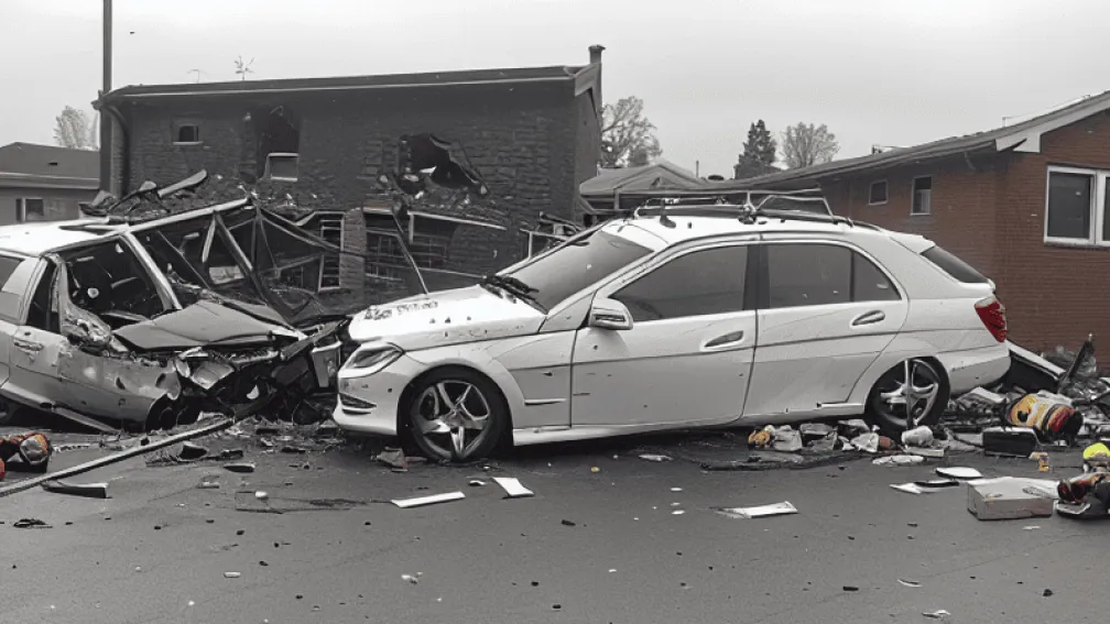 У Кастроп-Раукселі водій Mercedes пробив стіну будинку та втік