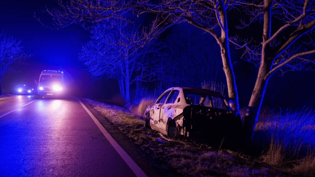 Аварія: 18-річна врізалась в дерево, 6 постраждалих