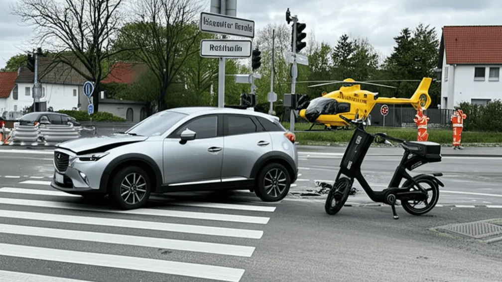 ДТП у Гревені: Mazda зіткнулася з S-Pedelec, чоловік важко поранений