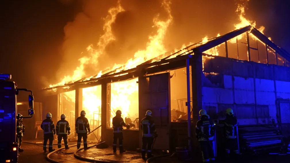 Пожежа у майстерні в Гоні: 70 рятувальників на місці події