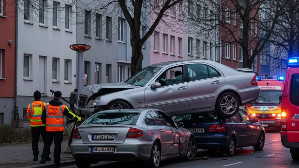 Курйозна ДТП: У Бохумі літня жінка «злетіла» на Mercedes