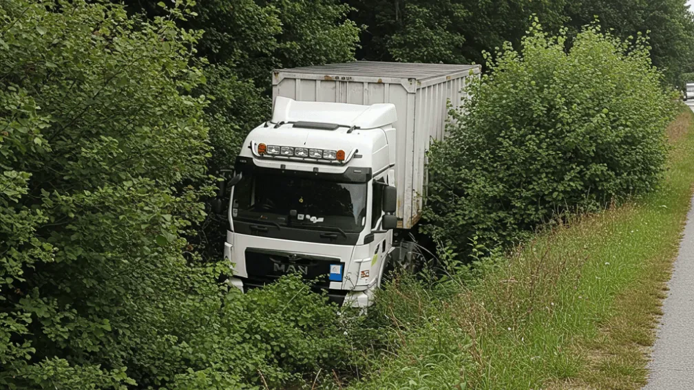 ДТП на Barntruper Straße: водій вантажівки з'їхав у кювет
