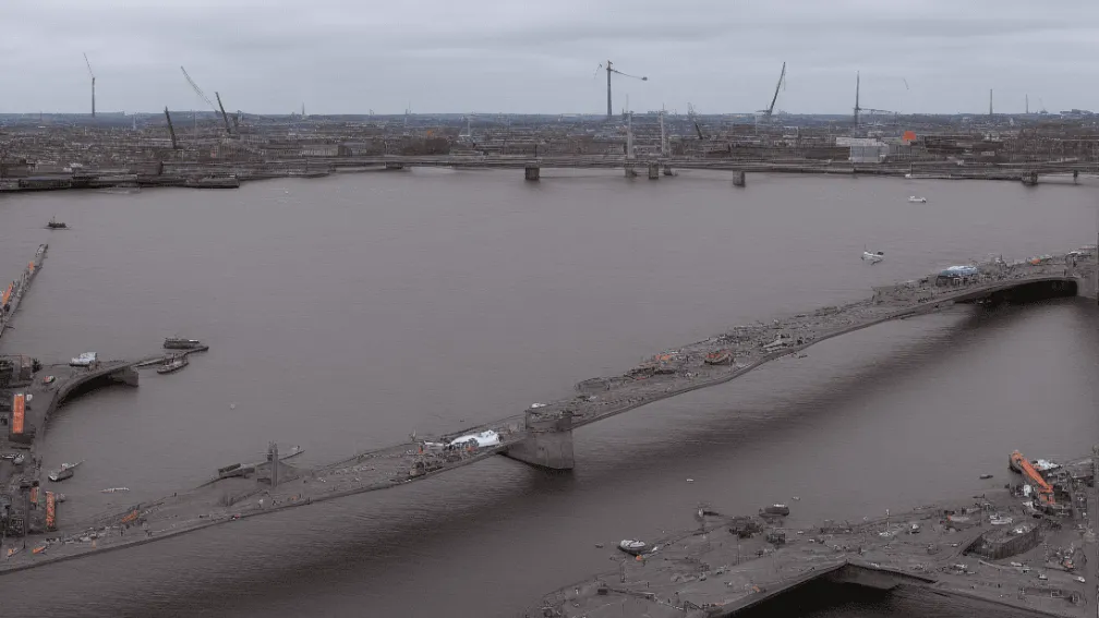 Перекриття мосту Norderelbbrücke через будівельні роботи
