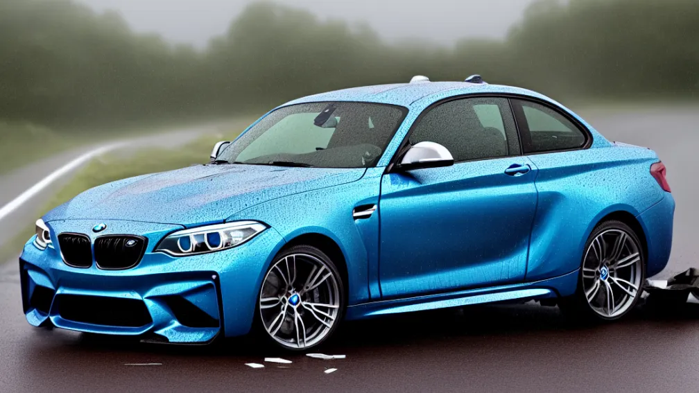 BMW втратив керування на B10 під час дощу