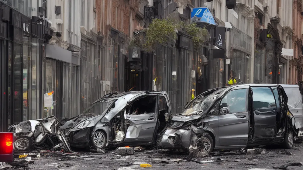 Ульм: Mercedes врізався у скляний фасад