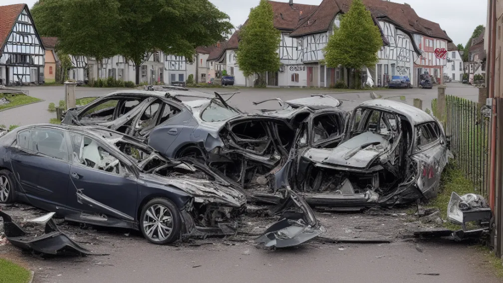 У Шлойзінгені водій (52) врізався в паркан та знаки