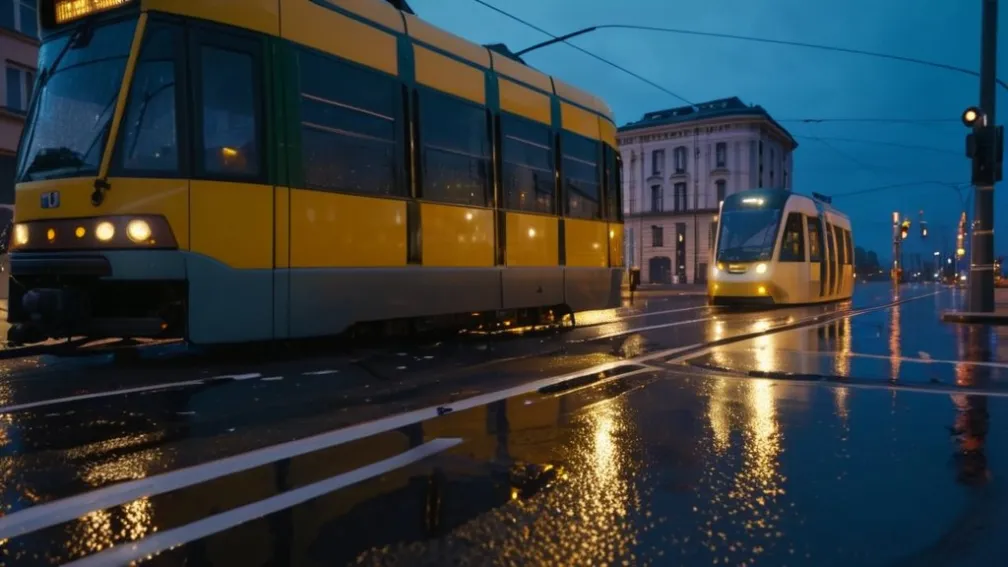 У німецькому Ерфурті 61-річна водійка Peugeot врізалася у трамвай