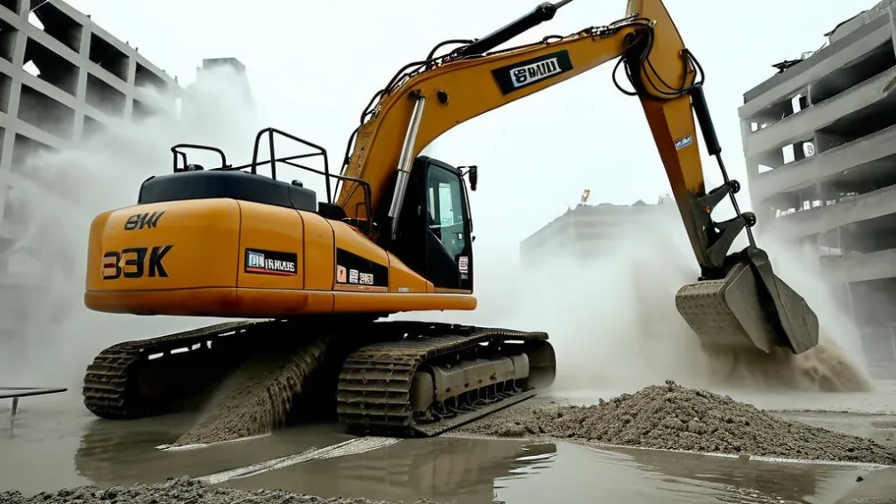 Екскаватор проти бетону: знесення перетворюється на шоу